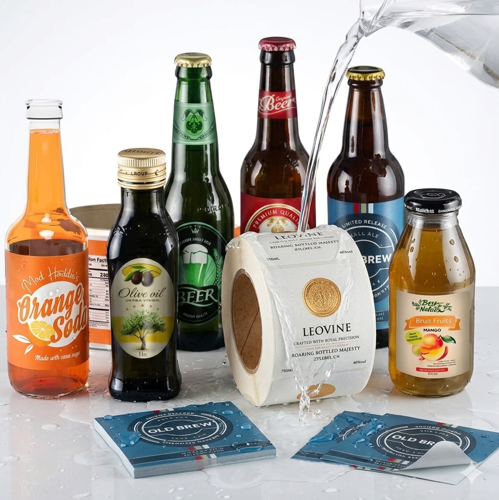 Custom waterproof adhesive labels for packaging