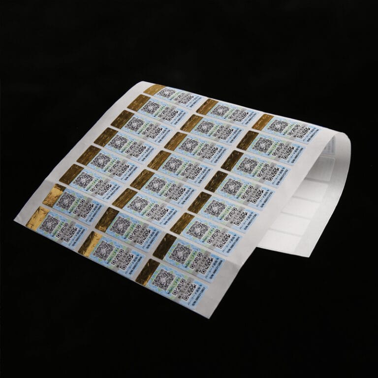 Custom variable QR code labels in bulk sheet layout