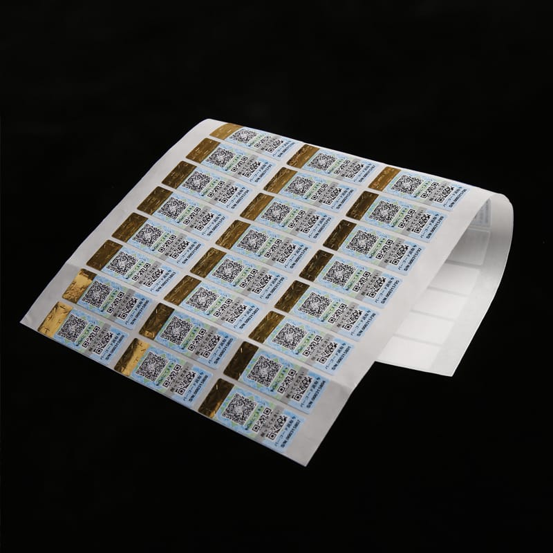 Custom variable QR code labels in bulk sheet layout