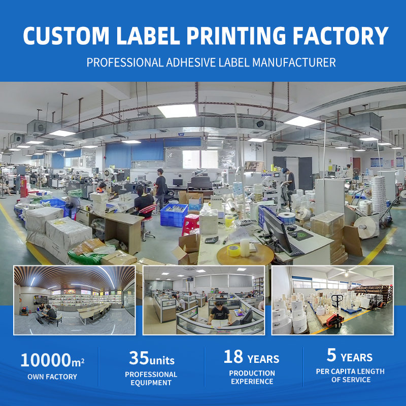 Custom label printing factory for bulk supplement label production