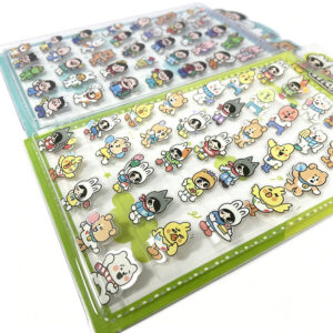 Custom cartoon labels with die-cut character sticker designs