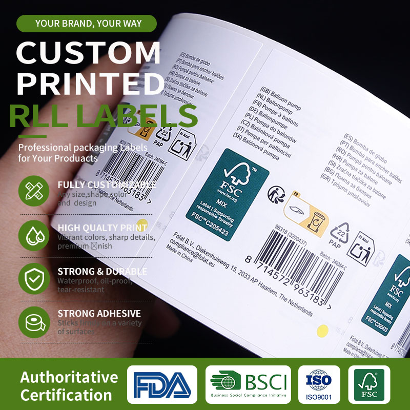 Eco friendly food labels for organic fruit packaging