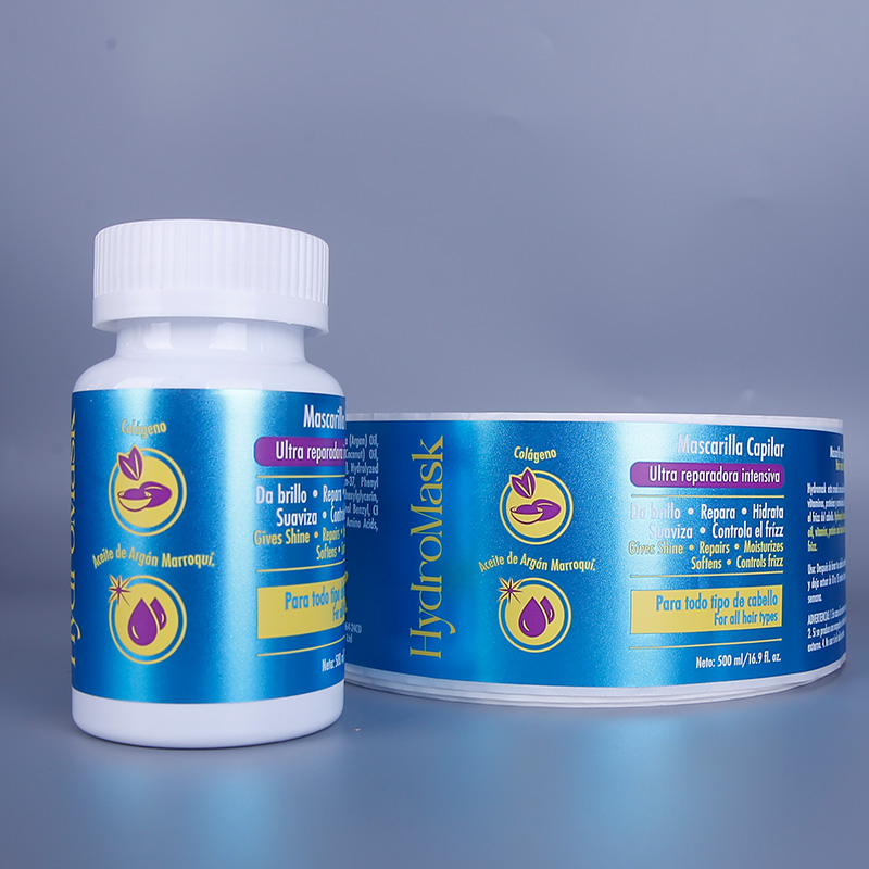 Custom collagen supplement labels for bottles and roll packaging